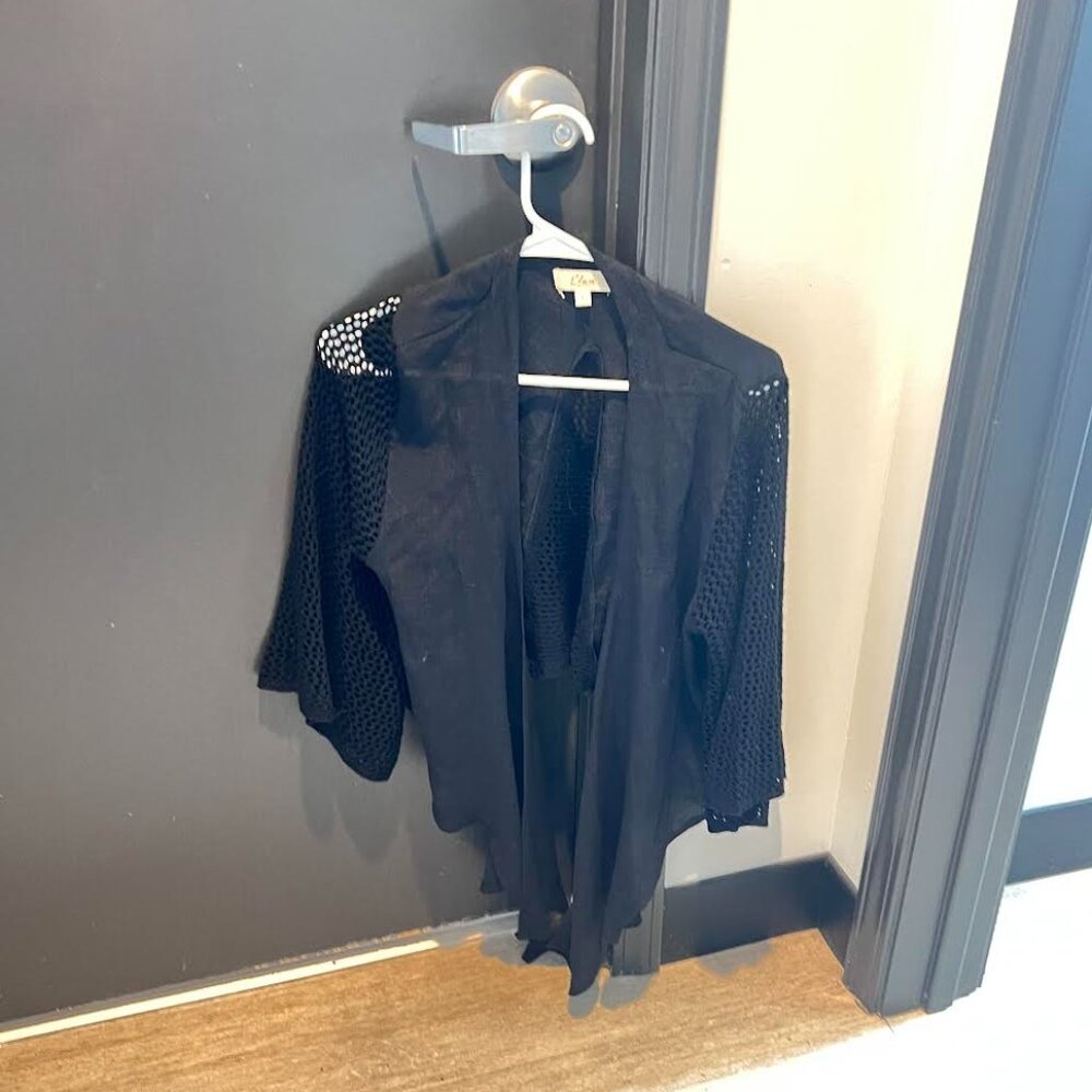 Elan Black Coverup Wrap L